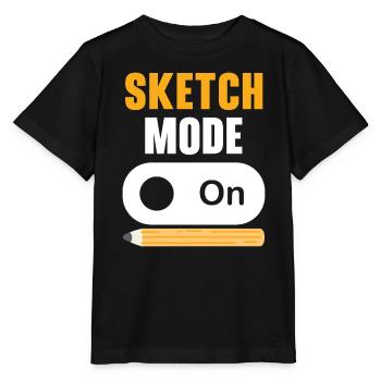 Skizzieren Zeichnen Kritzeln Zeichnen Zeichner - Stanley/Stella Kinder T-Shirt MINI CREATOR  - Schwarz - Vorne - Mikhail (115cm)