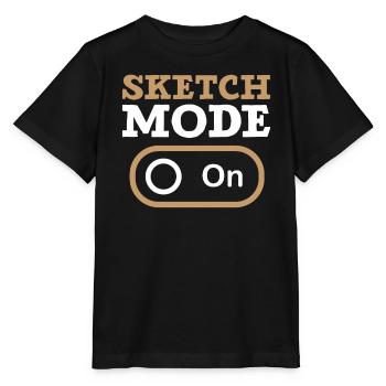 Skizzieren Zeichnen Kritzeln Zeichnen Zeichner - Stanley/Stella Kinder T-Shirt MINI CREATOR  - Schwarz - Vorne - Mikhail (115cm)