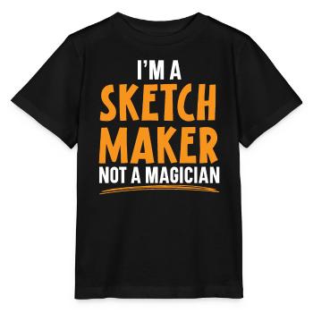 Skizzieren Zeichnen Kritzeln Zeichnen Zeichner - Stanley/Stella Kinder T-Shirt MINI CREATOR  - Schwarz - Vorne - Mikhail (115cm)