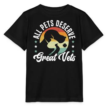 Tierflüsterer, Tierarzt, Tierarzt, Tierarzt - Stanley/Stella Kinder T-Shirt MINI CREATOR  - Schwarz - Vorne - Mikhail (115cm)