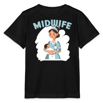 Midwifery Profession Newborn Childbirth Midwife - Stanley/Stella MINI CREATOR Kids’ T-Shirt - black - Front - Mikhail (115cm)
