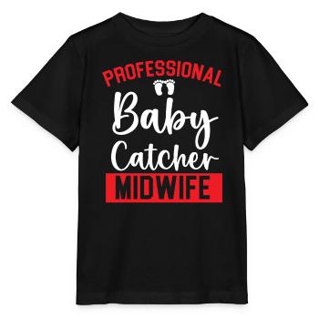 Midwifery Profession Newborn Childbirth Midwife - Stanley/Stella MINI CREATOR Kids’ T-Shirt - black - Front - Mikhail (115cm)