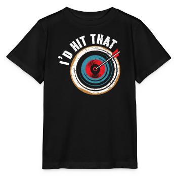 Ich würde das Bogenschützenschießen Pfeilschießen Bogenschießen Bogenschießen treffen - Stanley/Stella Kinder T-Shirt MINI CREATOR  - Schwarz - Vorne - Mikhail (115cm)