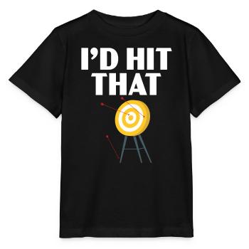 Ich würde das Bogenschützenschießen Pfeilschießen Bogenschießen Bogenschießen treffen - Stanley/Stella Kinder T-Shirt MINI CREATOR  - Schwarz - Vorne - Mikhail (115cm)