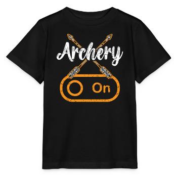 Bogenschießen auf Bogenjäger Bogenschütze Ziel Pfeil Bogenschütze - Stanley/Stella Kinder T-Shirt MINI CREATOR  - Schwarz - Vorne - Mikhail (115cm)
