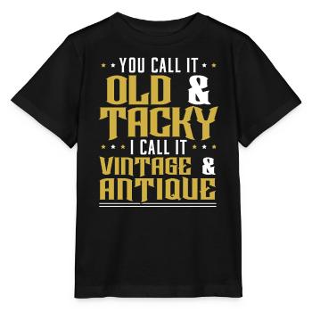 Antiquing Antique Lover Antique Hunting Antiquer - T-shirt bio MINI CREATOR Stanley/Stella Enfant - noir - Devant - Mikhail (115cm)