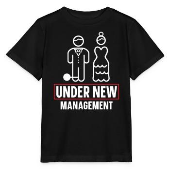 Mariage le jour du mariage des mariés Mariage juste marié - T-shirt bio MINI CREATOR Stanley/Stella Enfant - noir - Devant - Mikhail (115cm)