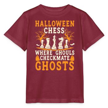 Jeu de plateau d’échecs Halloween Trick Or Treat - T-shirt bio MINI CREATOR Stanley/Stella Enfant - bordeaux - Devant - Kain (125cm)