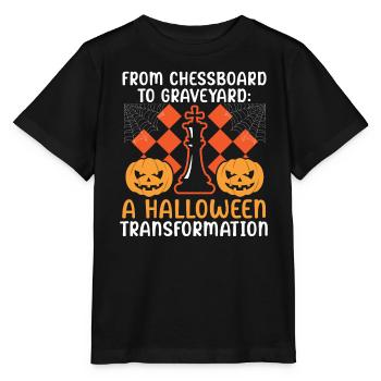 Schach Halloween Süßes oder Saures Schachbrettspiel - Stanley/Stella Kinder T-Shirt MINI CREATOR  - Schwarz - Vorne - Mikhail (115cm)