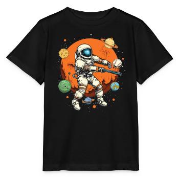 Baseball Astronaut Baseball Player Outerspace - Stanley/Stella MINI CREATOR Kids’ T-Shirt - black - Front - Mikhail (115cm)