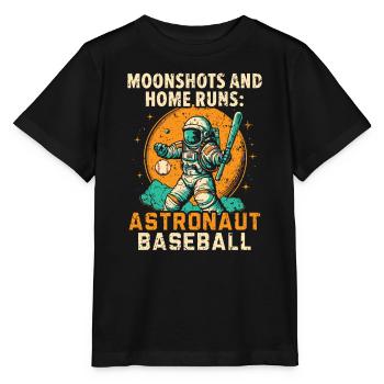 Baseball Astronaut Baseball Player Outerspace - Stanley/Stella MINI CREATOR Kids’ T-Shirt - black - Front - Mikhail (115cm)
