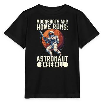Baseball Astronaut Baseball Player Outerspace - Stanley/Stella MINI CREATOR Kids’ T-Shirt - black - Front - Mikhail (115cm)