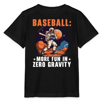 Baseball Astronaut Baseball Player Outerspace - Stanley/Stella MINI CREATOR Kids’ T-Shirt - black - Front - Mikhail (115cm)