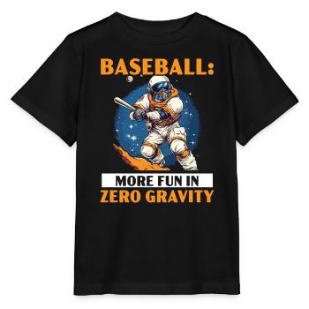 Baseball Astronaut Baseball Player Outerspace - Stanley/Stella MINI CREATOR Kids’ T-Shirt - black - Front - Mikhail (115cm)