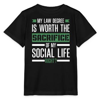 Juris Doctor Jurisprudence Droit Avocat Avocat - T-shirt bio MINI CREATOR Stanley/Stella Enfant - noir - Devant - Mikhail (115cm)