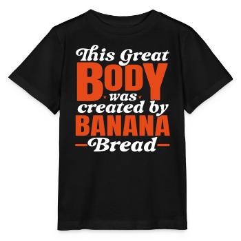 Bananenbrot Bäcker Bäckerei Backen Koch Essen kochen - Stanley/Stella Kinder T-Shirt MINI CREATOR  - Schwarz - Vorne - Mikhail (115cm)
