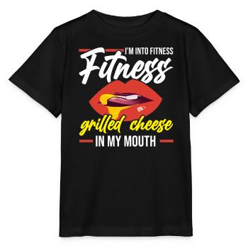 Love Grilled Cheese Please Cheesemaker Cheesy Food - Stanley/Stella MINI CREATOR Kids’ T-Shirt - black - Front - Mikhail (115cm)