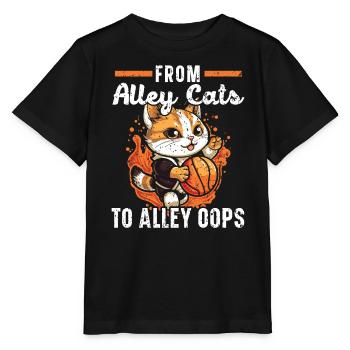 Basketball Cat Basketteur Joueur de basket-ball J’aime le basket-ball - T-shirt bio MINI CREATOR Stanley/Stella Enfant - noir - Devant - Mikhail (115cm)