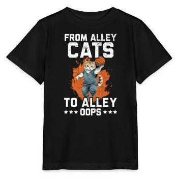 Basketball Cat Basketteur Joueur de basket-ball J’aime le basket-ball - T-shirt bio MINI CREATOR Stanley/Stella Enfant - noir - Devant - Mikhail (115cm)