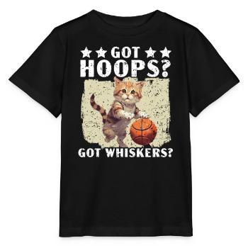 Basketball Cat Basketteur Joueur de basket-ball J’aime le basket-ball - T-shirt bio MINI CREATOR Stanley/Stella Enfant - noir - Devant - Mikhail (115cm)