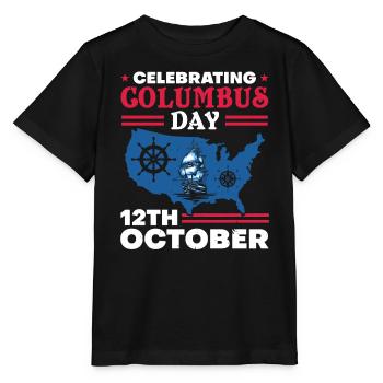 Christopher Columbus Italian American Columbus Day - Stanley/Stella MINI CREATOR Kids’ T-Shirt - black - Front - Mikhail (115cm)