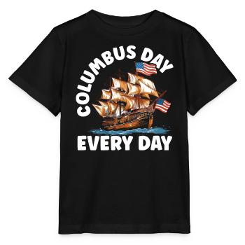 Christopher Columbus Italian American Columbus Day - Stanley/Stella MINI CREATOR Kids’ T-Shirt - black - Front - Mikhail (115cm)