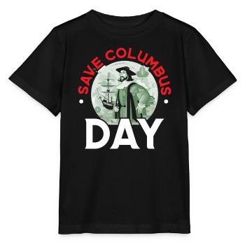 Christopher Columbus Italian American Columbus Day - Stanley/Stella MINI CREATOR Kids’ T-Shirt - black - Front - Mikhail (115cm)