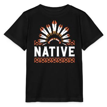 Journée des Amérindiens autochtones - T-shirt bio MINI CREATOR Stanley/Stella Enfant - noir - Devant - Mikhail (115cm)