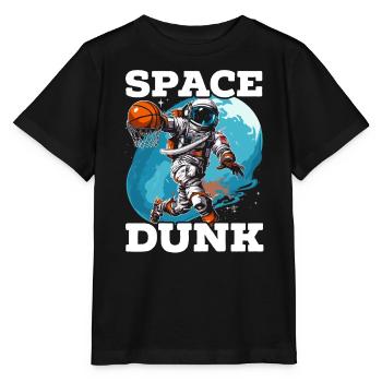 Astronaut Basketball Outerspace Basketball Player - Stanley/Stella MINI CREATOR Kids’ T-Shirt - black - Front - Mikhail (115cm)