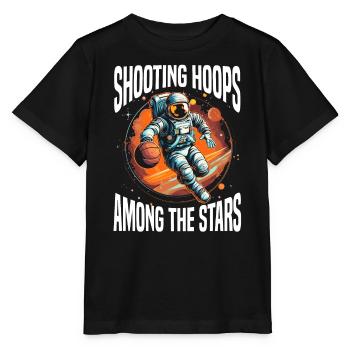 Astronaut Basketball Outerspace Basketball Player - Stanley/Stella MINI CREATOR Kids’ T-Shirt - black - Front - Mikhail (115cm)