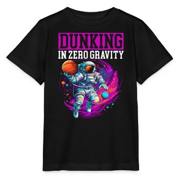 Astronaut Basketball Outerspace Basketball Player - Stanley/Stella MINI CREATOR Kids’ T-Shirt - black - Front - Mikhail (115cm)
