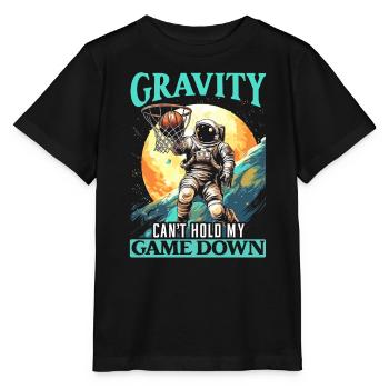 Astronaut Basketball Outerspace Basketball Player - Stanley/Stella MINI CREATOR Kids’ T-Shirt - black - Front - Mikhail (115cm)