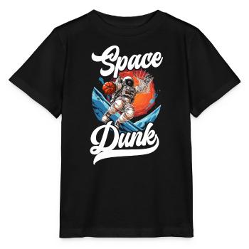 Astronaut Basketball Outerspace Basketball Player - Stanley/Stella MINI CREATOR Kids’ T-Shirt - black - Front - Mikhail (115cm)
