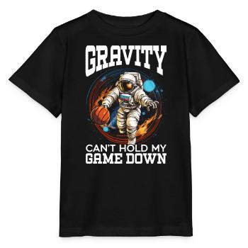 Astronaut Basketball Outerspace Basketball Player - Stanley/Stella MINI CREATOR Kids’ T-Shirt - black - Front - Mikhail (115cm)