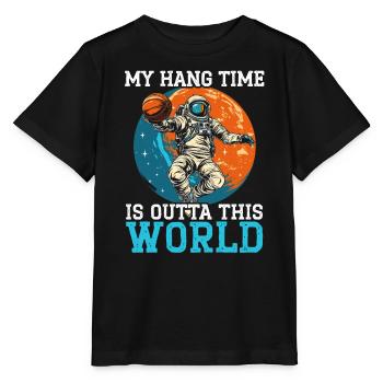 Astronaut Basketball Outerspace Basketball Player - Stanley/Stella MINI CREATOR Kids’ T-Shirt - black - Front - Mikhail (115cm)