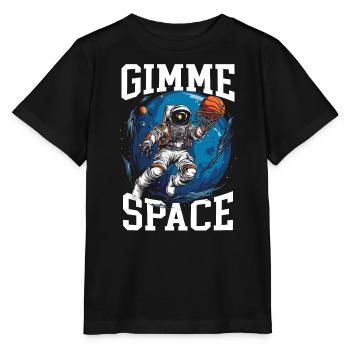 Astronaut Basketball Outerspace Basketball Player - Stanley/Stella MINI CREATOR Kids’ T-Shirt - black - Front - Mikhail (115cm)