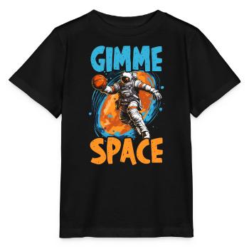 Astronaut Basketball Outerspace Basketball Player - Stanley/Stella MINI CREATOR Kids’ T-Shirt - black - Front - Mikhail (115cm)