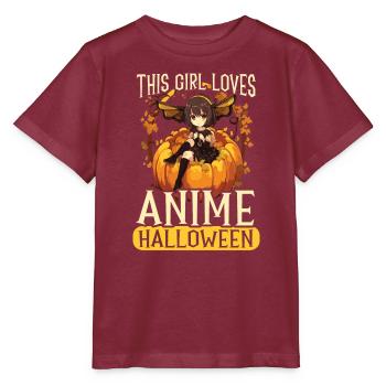 Anime Halloween Kawaii Trick Or Treat Spooky Manga - T-shirt bio MINI CREATOR Stanley/Stella Enfant - bordeaux - Devant - Kain (125cm)