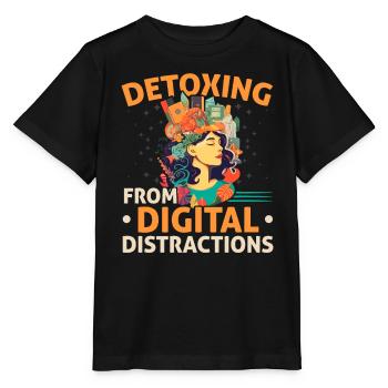 Digital Detox Mobile Phone Fasting Go Offline - T-shirt bio MINI CREATOR Stanley/Stella Enfant - noir - Devant - Mikhail (115cm)