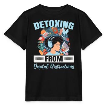 Digital Detox Mobile Phone Fasting Go Offline - T-shirt bio MINI CREATOR Stanley/Stella Enfant - noir - Devant - Mikhail (115cm)