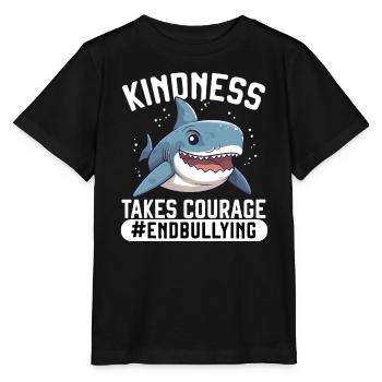 Tag der Einheit, Anti-Mobbing, Mobbing-Prävention, Freundlichkeit - Stanley/Stella Kinder T-Shirt MINI CREATOR  - Schwarz - Vorne - Mikhail (115cm)
