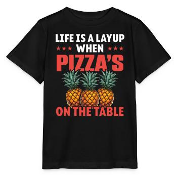 Ananas Basketball Tropische Frucht Sommer Sport - Stanley/Stella Kinder T-Shirt MINI CREATOR  - Schwarz - Vorne - Mikhail (115cm)