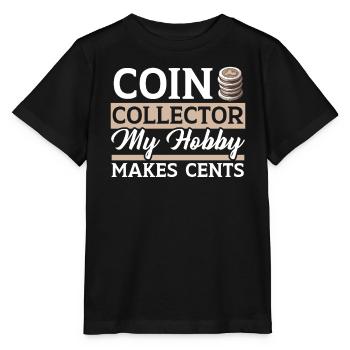 Coin Collector Numismatist Coin Collecting - Stanley/Stella MINI CREATOR Kids’ T-Shirt - black - Front - Mikhail (115cm)