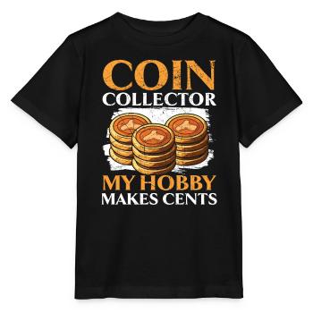 Coin Collector Numismatist Coin Collecting - Stanley/Stella MINI CREATOR Kids’ T-Shirt - black - Front - Mikhail (115cm)