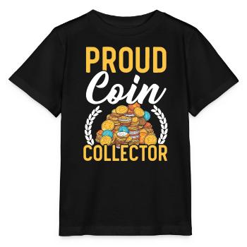 Coin Collector Numismatist Coin Collecting - Stanley/Stella MINI CREATOR Kids’ T-Shirt - black - Front - Mikhail (115cm)