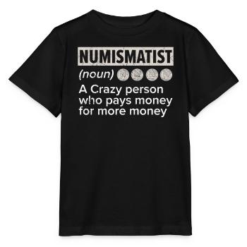 Collection de pièces numismate de collection de pièces - T-shirt bio MINI CREATOR Stanley/Stella Enfant - noir - Devant - Mikhail (115cm)