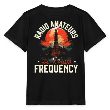 Amateurfunker Morsecode Radioaktivität - Stanley/Stella Kinder T-Shirt MINI CREATOR  - Schwarz - Vorne - Mikhail (115cm)
