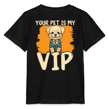 Pet Sitting Pet Lover Dog Walking Dog Sitter - Stanley/Stella MINI CREATOR Kids’ T-Shirt - black - Front - Mikhail (115cm)