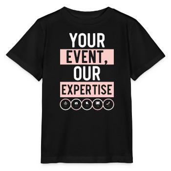 Veranstaltungsplaner Koordinator Job Eventplanung - Stanley/Stella Kinder T-Shirt MINI CREATOR  - Schwarz - Vorne - Mikhail (115cm)