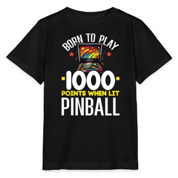 Pinball Machine Arcade Game Classic Video Game - Stanley/Stella MINI CREATOR Kids’ T-Shirt - black - Front - Mikhail (115cm)